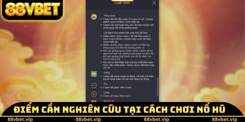 Cách Chơi Nổ Hũ Đổi Thưởng 88vbet - Các Thao Tác Cần Biết 4 Điểm cần nghiên cứu tại cách chơi nổ hũ đổi thưởng