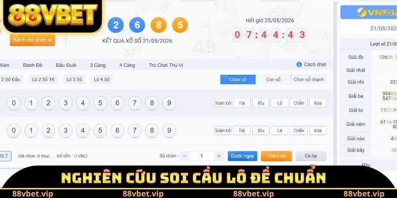 Soi Cầu Lô Đề Chuẩn 88vbet - Chiến Thuật Dự Thưởng Tối Ưu 1 Nghiên cứu soi cầu lô đề chuẩn