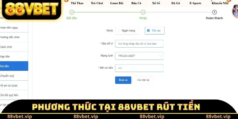 88vbet Rút Tiền Bao Lâu Về - Lựa Chọn Loại Hình Thanh Toán 2 Phương thức tại 88vbet rút tiền bao lâu về