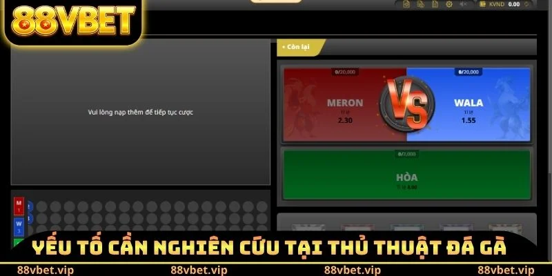 Thủ Thuật Đá Gà Thomo 88vbet - Cách Để Giành Lấy Chiến Thắng 1 Yếu tố cần nghiên cứu tại thủ thuật đá gà Thomo