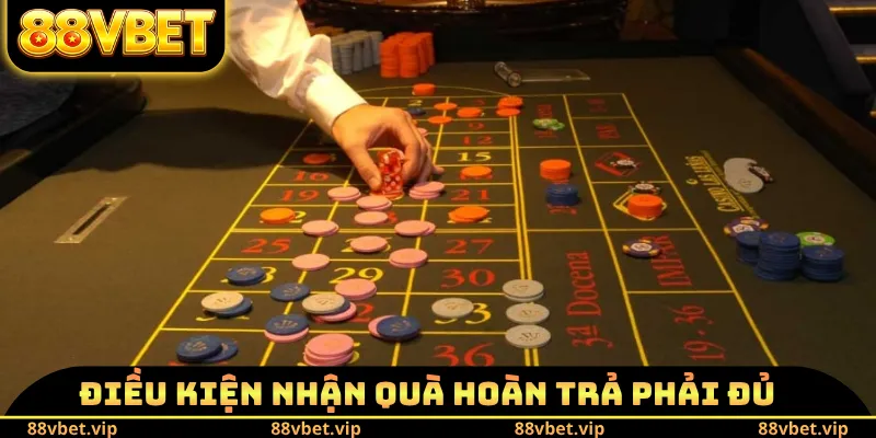 Hoàn Trả Hàng Tuần 88VBET - Điều Kiện Và Nội Dung Ưu Đãi 2 Điều kiện nhận quà hoàn trả phải đủ